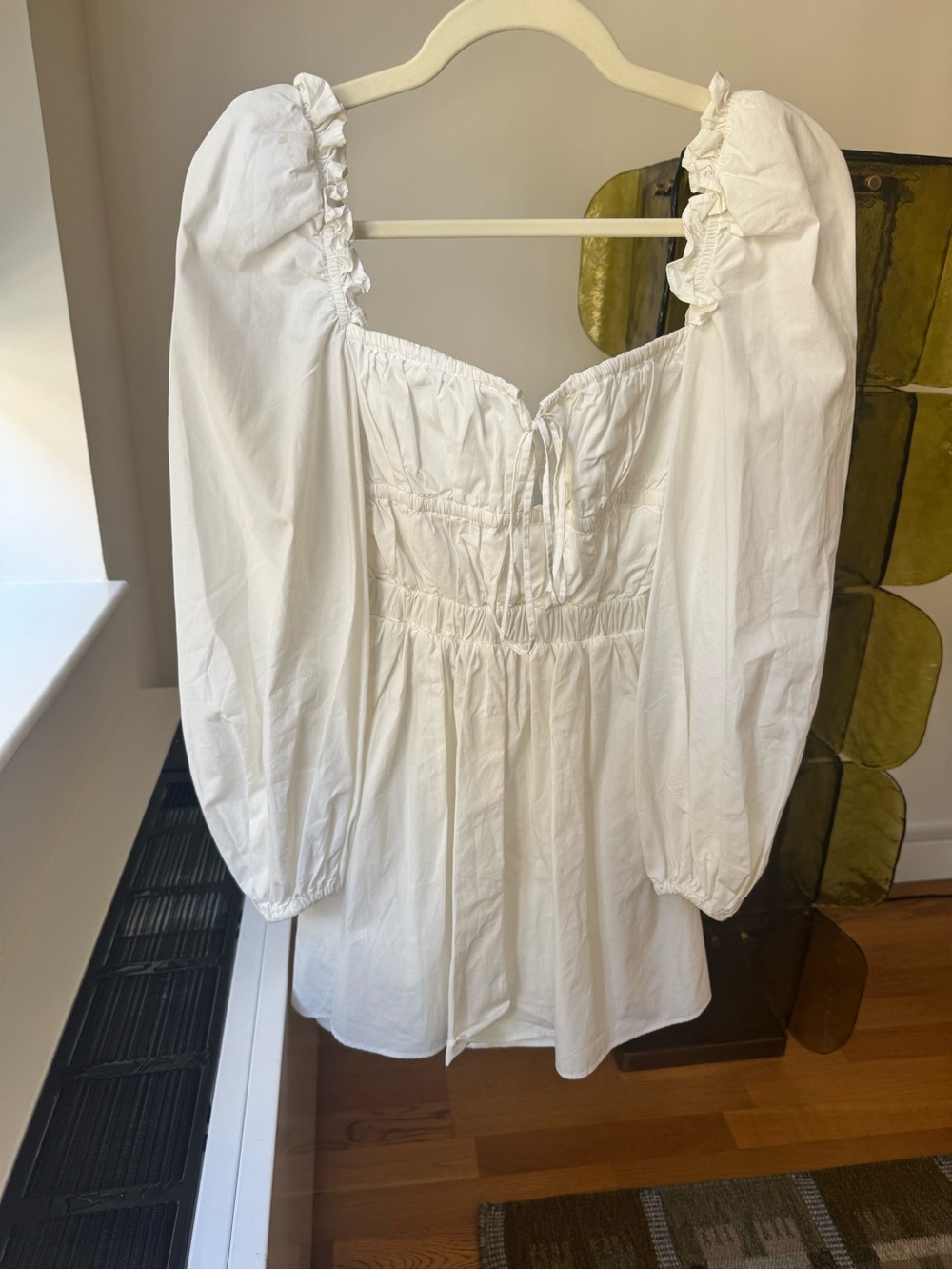 Mistress Rocks White Puff-Sleeve Dress